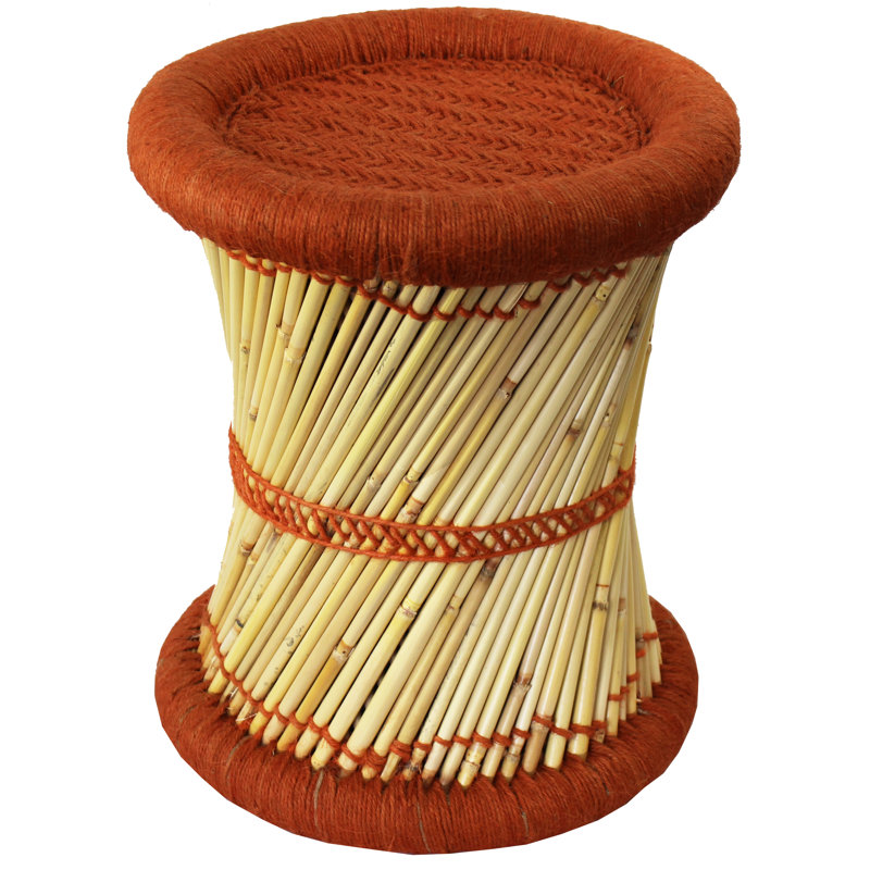 Tabouret d'appoint Barkhamsted Reed, Orange terre cuite