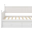 Lit de jour simple en bois avec lit gigogne et 3 tiroirs de rangement - Canapé-lit en bois de pin pour enfants, chambre d'amis, chambre à coucher