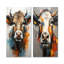 Popart Urban Cow - ensemble d'art mural en métal 2 pièces-214929254