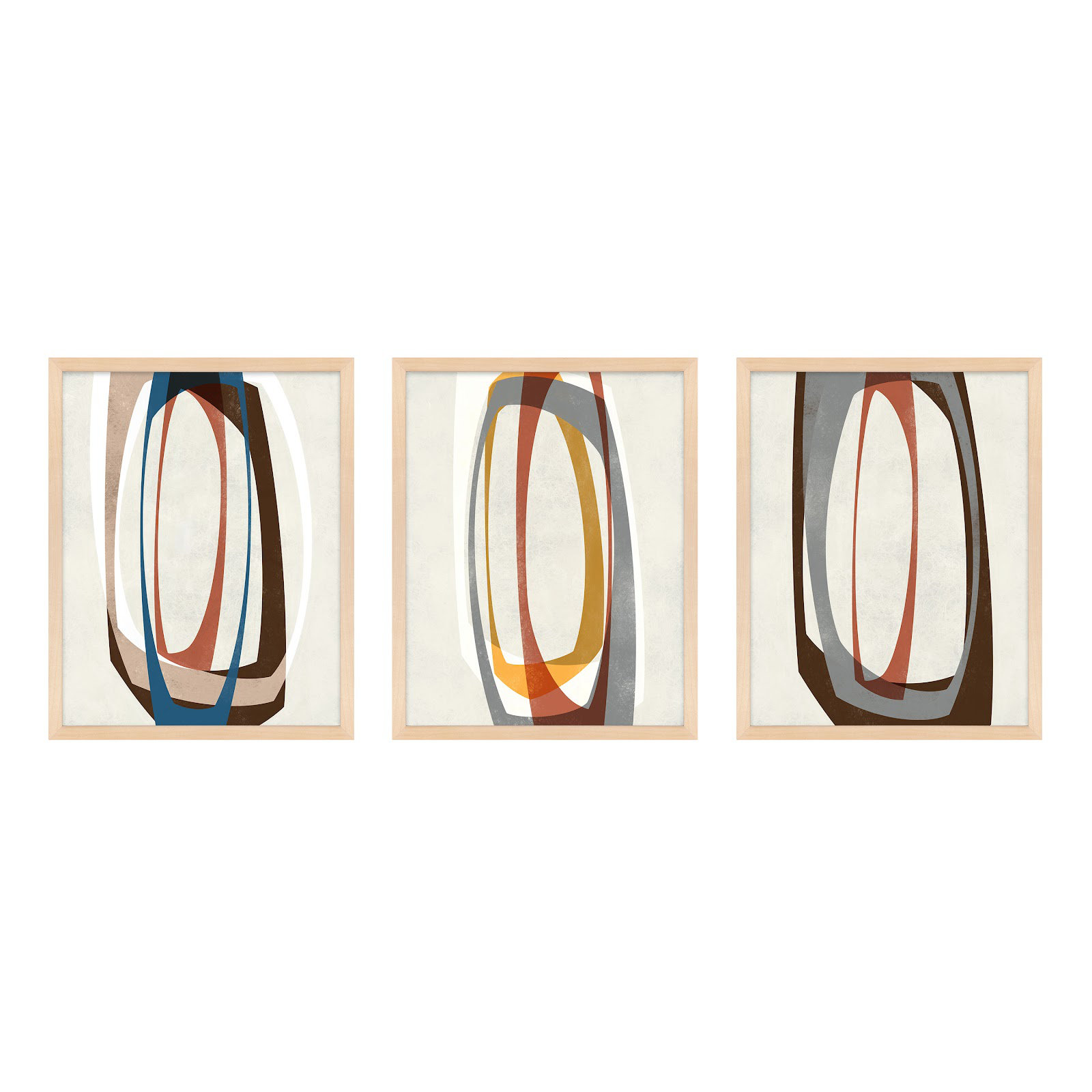 Orbit 3-5 by Jacques Pilon, 20" H x 16" W, Maple Framed