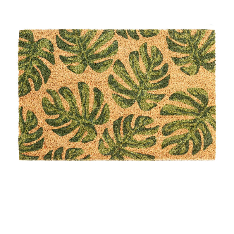 Nicola Spring - Coir Door Mats - Monstera, 40cm W x 60cm L