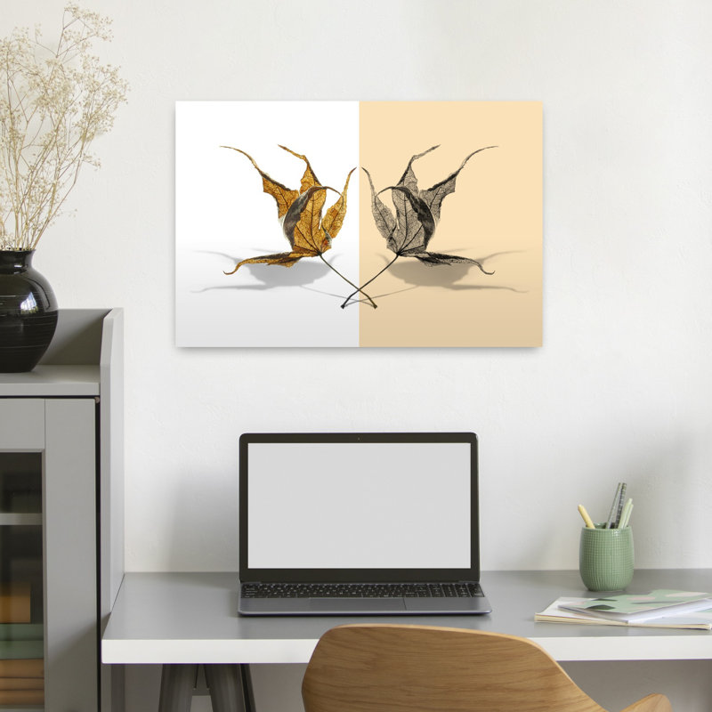 Art mural abstrait contemporain flétri, H 16 po x l 24 po