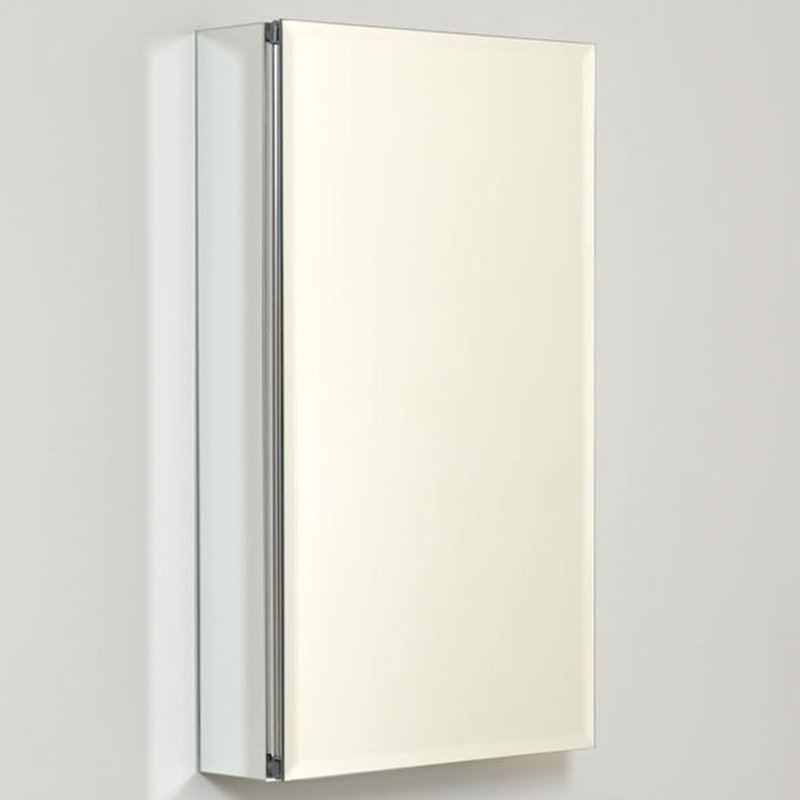 Designer Series Recessed or Surface Mount Frameless Medicine Cabinet with 3 Adjustable Shelves, 20"