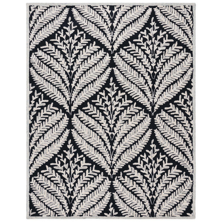 Cerda Hand Tufted Wool Floral Rug