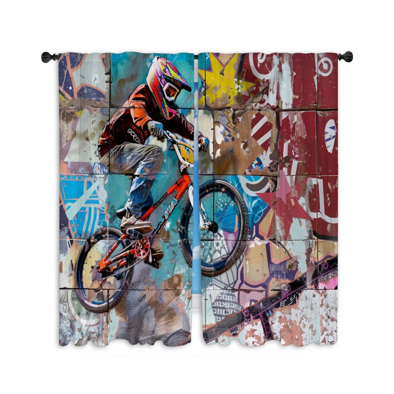 Paire de rideaux obscurcissant en polyester Sasja, L 56 po x L 80 po
