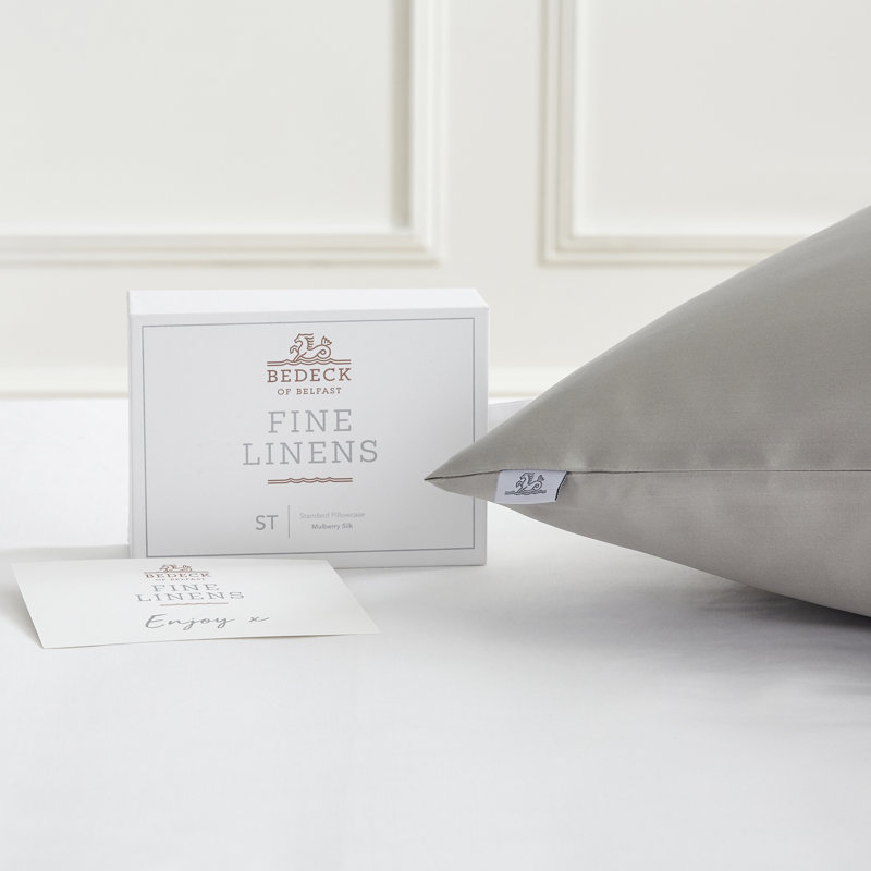 100% Mulberry Silk Pillowcase, Silver