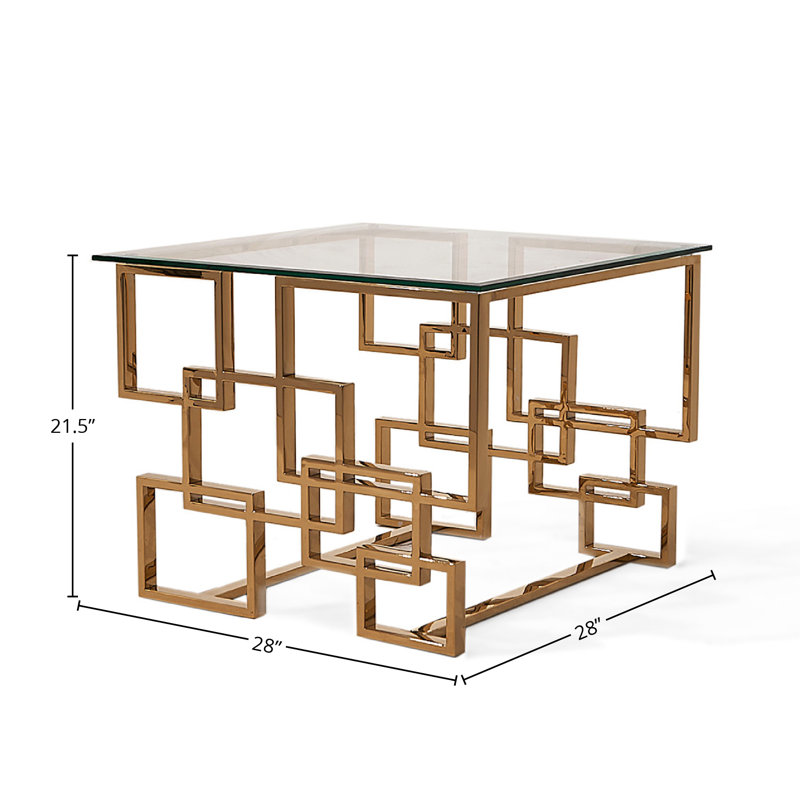 Table de bout en verre