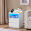 40cm W Manufactured Wood Bedside Table-1266382293