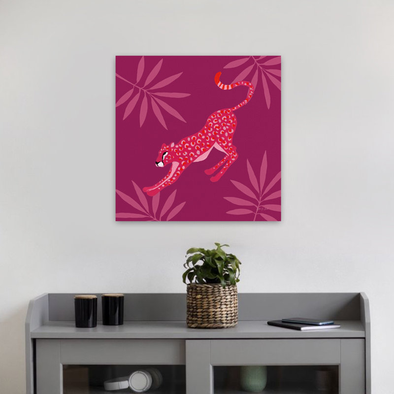 Dans la jungle, art tropical, H 18 po x l 18 po