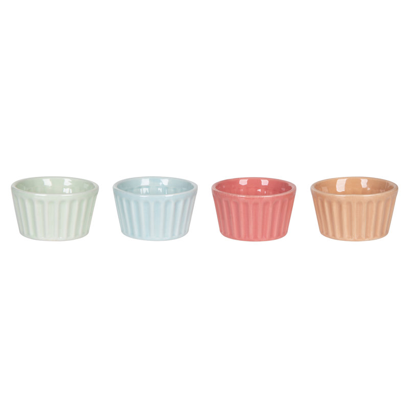 Transpac Stoneware Ramekins Set of 4 Everyday Home Decorations