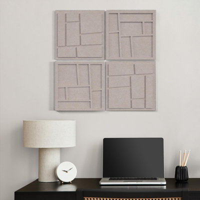 Motif quadrillé de panneaux muraux en feutre 3D