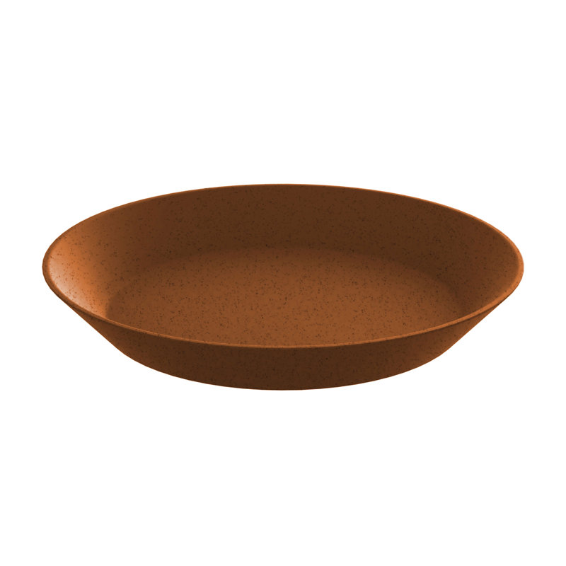 Connect Soup Plate, Brown, white and pink