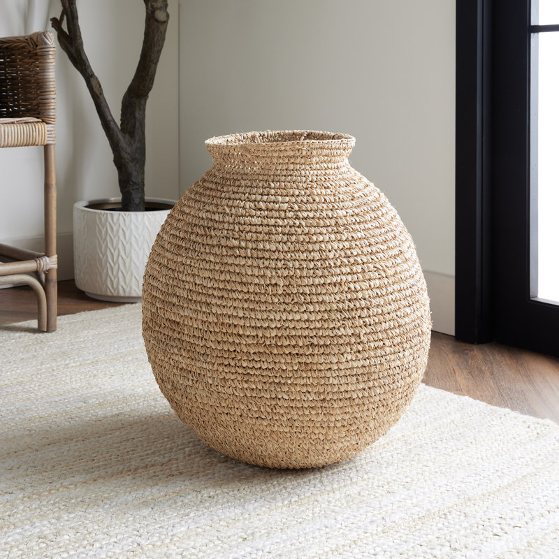 Remi Woven Vase Small, 16.50" H x 14.50" W x 14.50" D