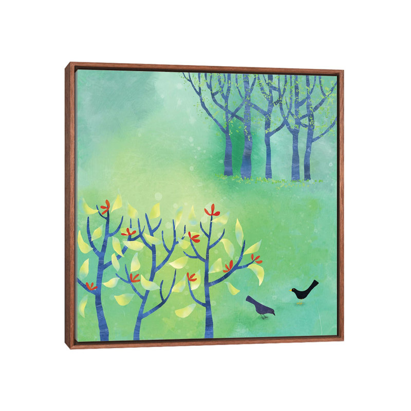 « April » par Nic squirrell-impression, Toile classique avec cadre brun, H 18 po x l 18 po x 1,5 po, Pas de tapis