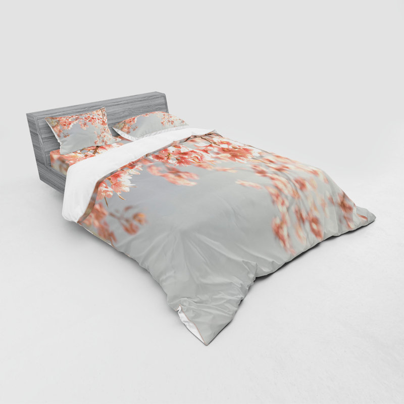 Ensemble de housse de couette pêche, Housse de couette grand + 3 pièces supplémentair