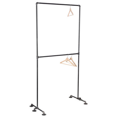 Halcyon 38.5'' 2-Tier Freestanding Industrial Pipe Clothes Rack