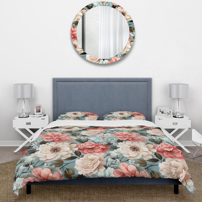 Literie Boho Victorian Romance Victorian, Housse de couette simple + 1 taie décorative stan