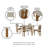 Gales 5-Piece Mid-Century Modern Dining Set in Greige-981827399