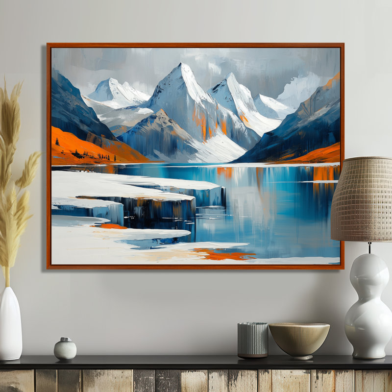 Art mural sur toile transitionnel Gissur, H 12 po x l 20 po, Impression encadrée flottante, Brun