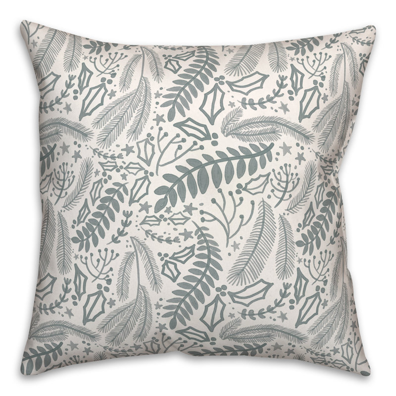 Floral Spun Polyester Throw Pillow