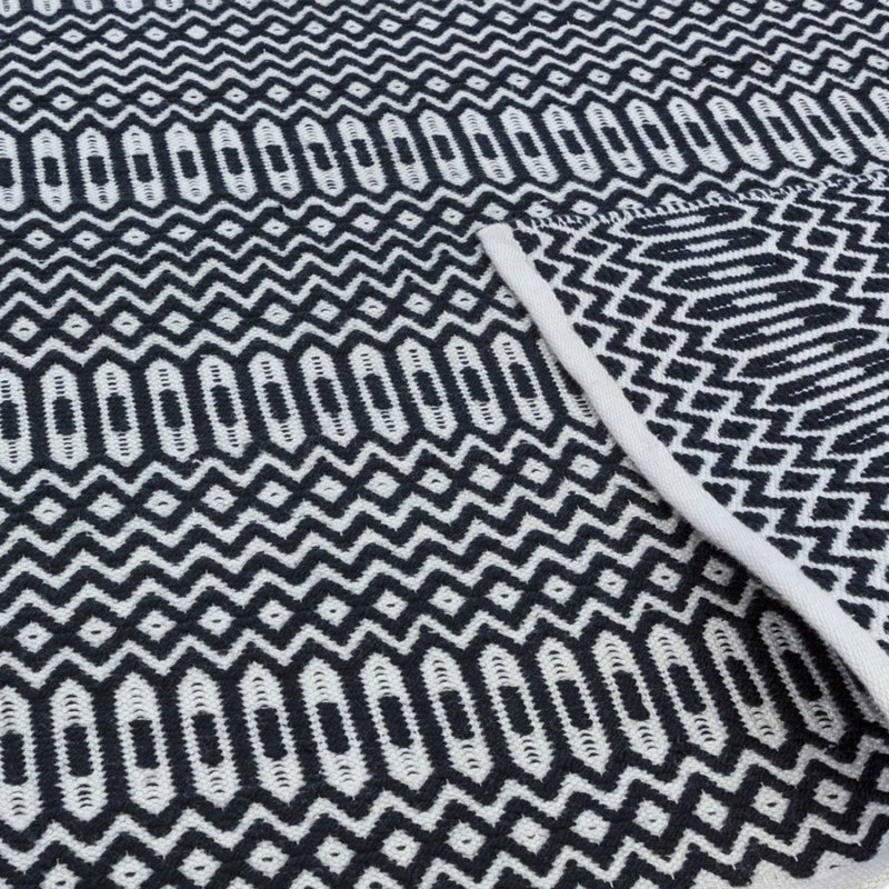 Bystrc Geometric Recycled P.E.T Hand Knotted Indoor / Outdoor Area Rug, Rectangle 120 x 170cm