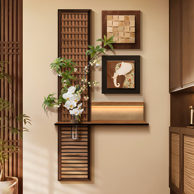 Nut-brown Rectangle Sandstone Wall art