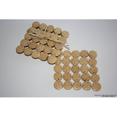 Bamboo Square 6 Piece Coaster Set