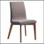Chaises d'appoint rembourrées grises et noyer naturel-1960370078