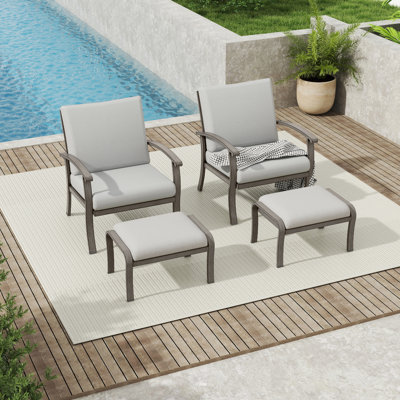 Chaises longues d'extérieur 2 pièces Nettleton
