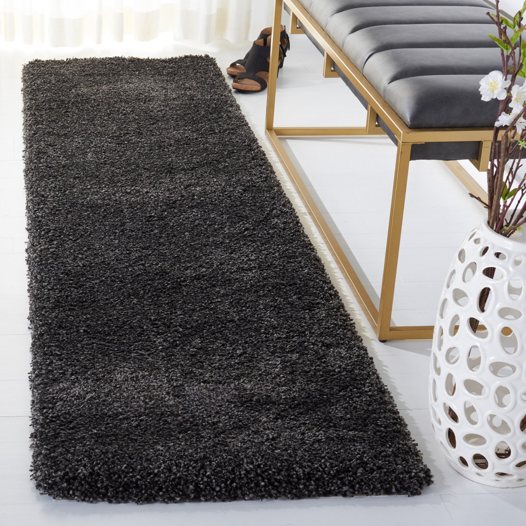 Eastridge Dark Gray Area Rug Wade Logan® Rug Size: Runner 2' x 12'