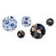 Acton - Ensemble de 5 art mural floral rond