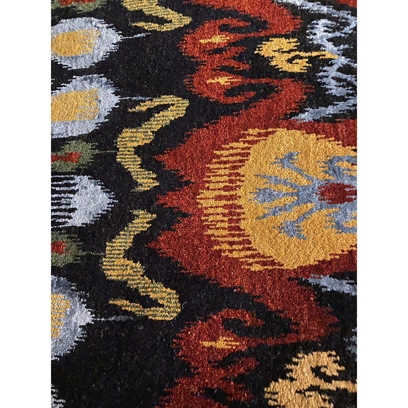 Ikat Area Rug, Rectangle 8' x 9'9"
