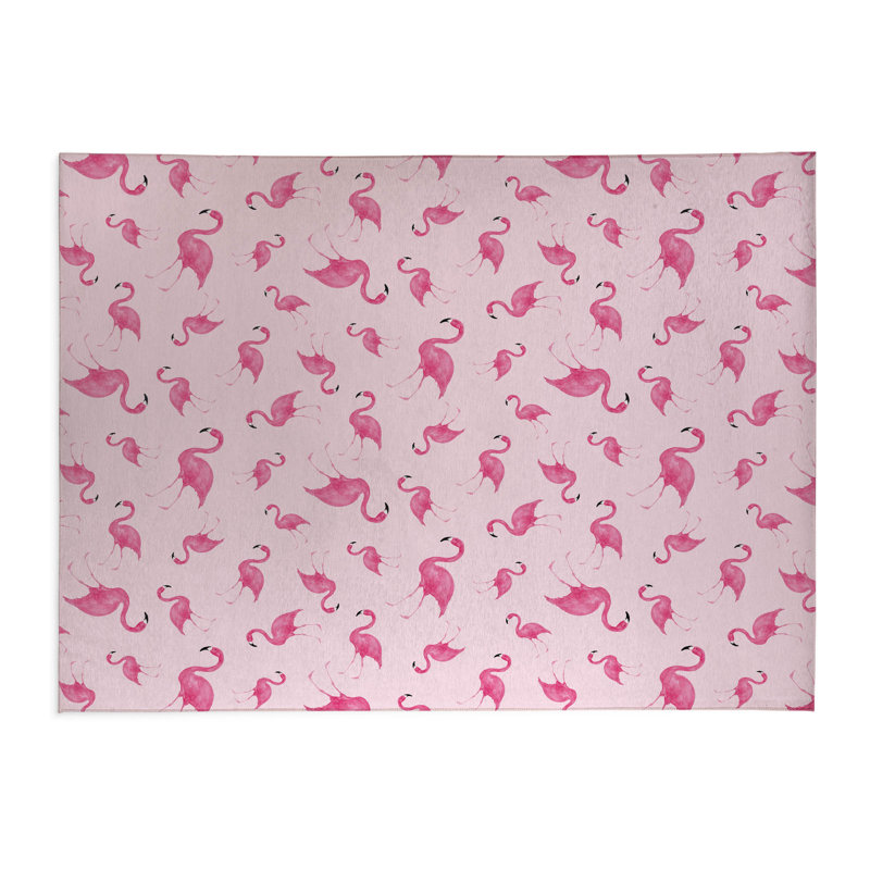 Tapis de bureau Summer Flamingo, L 60 po x P 84 po, Rose