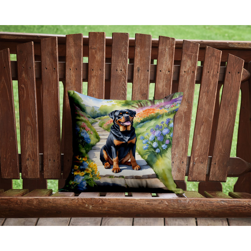 Coussin décoratif intérieur / extérieur Spring Path, H 14 po x l 14 po