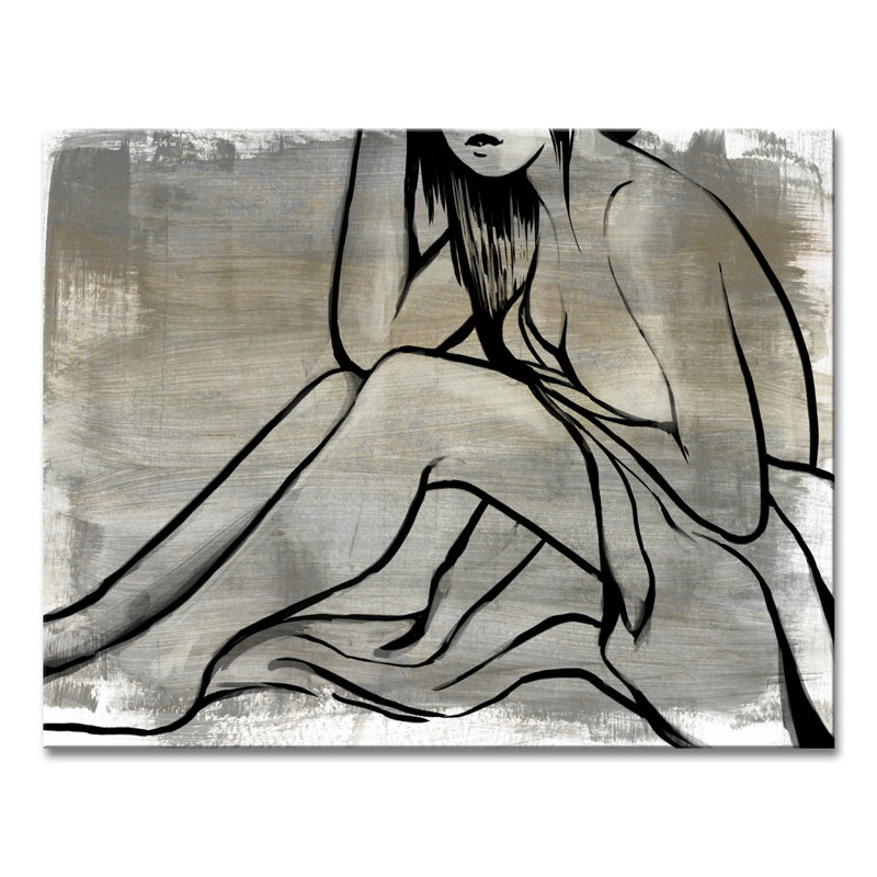 « Nude scribe II » par Ready2HangArt, impression sur toile tendue, H 30 po x l 40 po x P 1,5 po