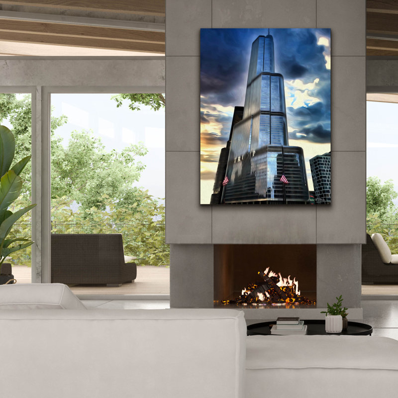  «The Empire» par Dante Plata, art mural sur toile, 40 po x 54 po