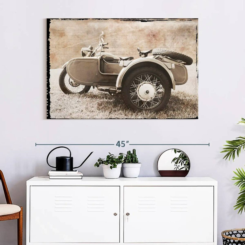 Mehar Ural Motorcycle, 26" H x 39" W
