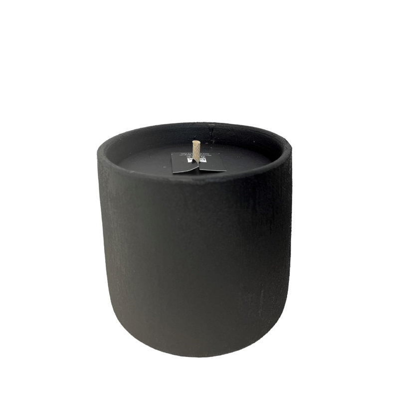 Bougie fantaisie non parfumée Flowerpot, L 6 po x l 6 po, Chocolat