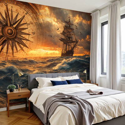Papier peint adhésif auto-adhésif moderne pour la chambre à coucher L 96 po x l 69 po Peel and Stick