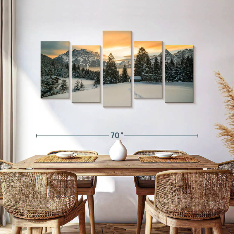 Paysage d'hiver Alvord Tyrol, H 33 po x l 66 po