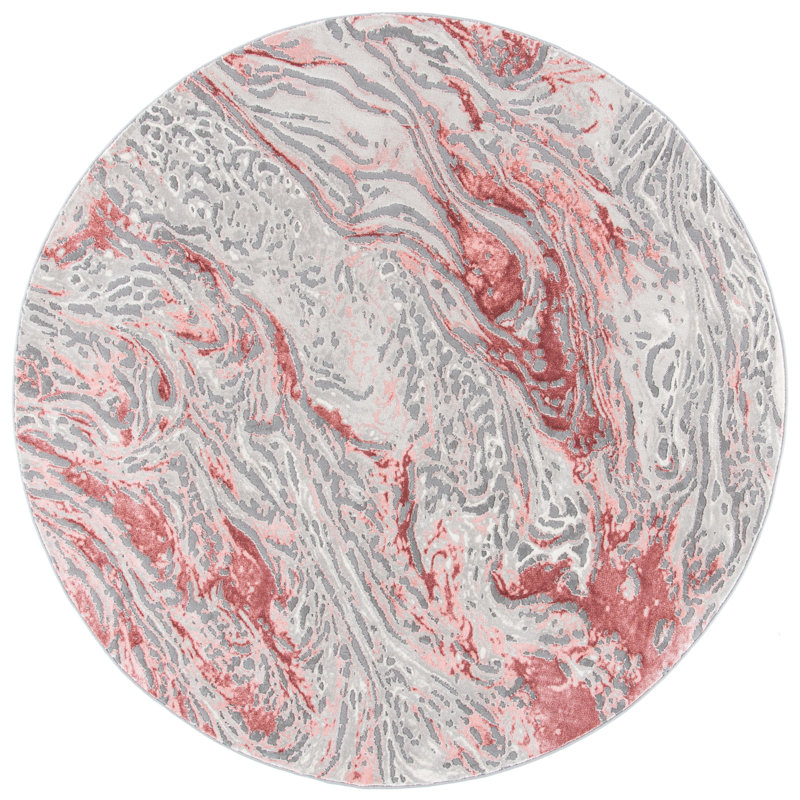 Tapis abstrait Avleen 500 Performance, Rond 6 pi 7 po