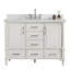 Ensemble de meuble-lavabo simple autoportant 48 po avec 2 poignées entièrement assemblé