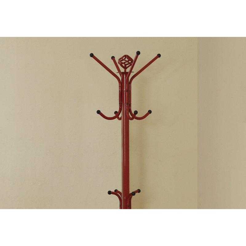 Annadale Freestanding Coat Rack, Red