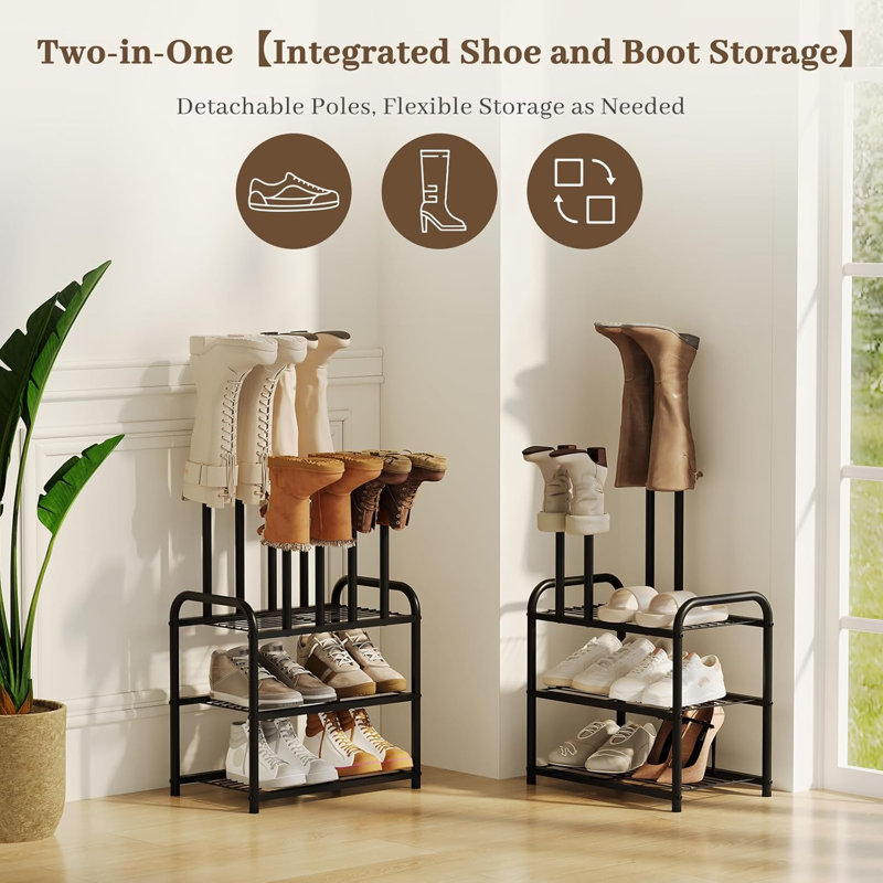 Rangement à 3 niveaux pour porte d'entrée, garde-robe et garage