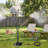 Freestanding Outdoor Misting Cooling System – 4 Adjustable Mist Heads, 10M (29FT) Hose, ABS Construction, Connectable Patio for Lawn, Garden, Poolside, Black
