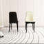 Chaises de salle à manger modernes (2), cuir d'unité centrale avec coussins moelleux, pieds en métal noir pour le confort (beige et 2 chaises de cuisine, cuir luxueux, cuisine confortable +-2080734199