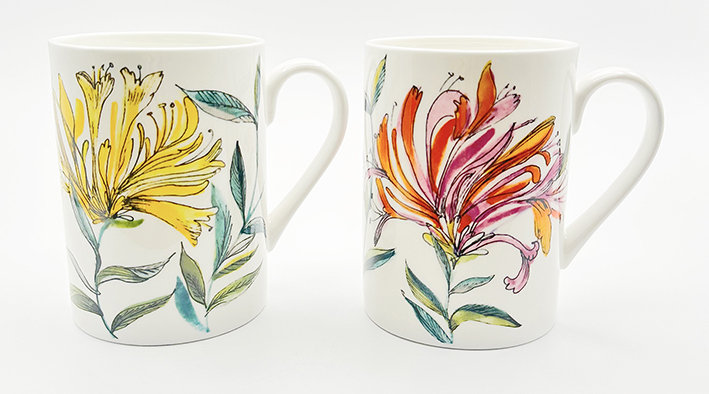 Fine Bone China, Norfolk Shape Bone China Coffee Mug