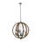 9- Light Globe Chandelier, Wood Chandelier Hanging Light Fixture With Adjustable Chain For Kitchen Dining Room Foyer Entryway, Bulb Not Included