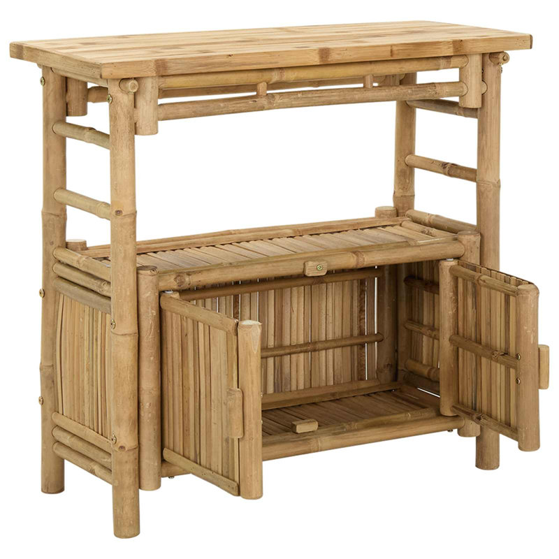 Console vidaXL en bambou naturel 31,50 x 13,78 x 29,53, 31.50 in