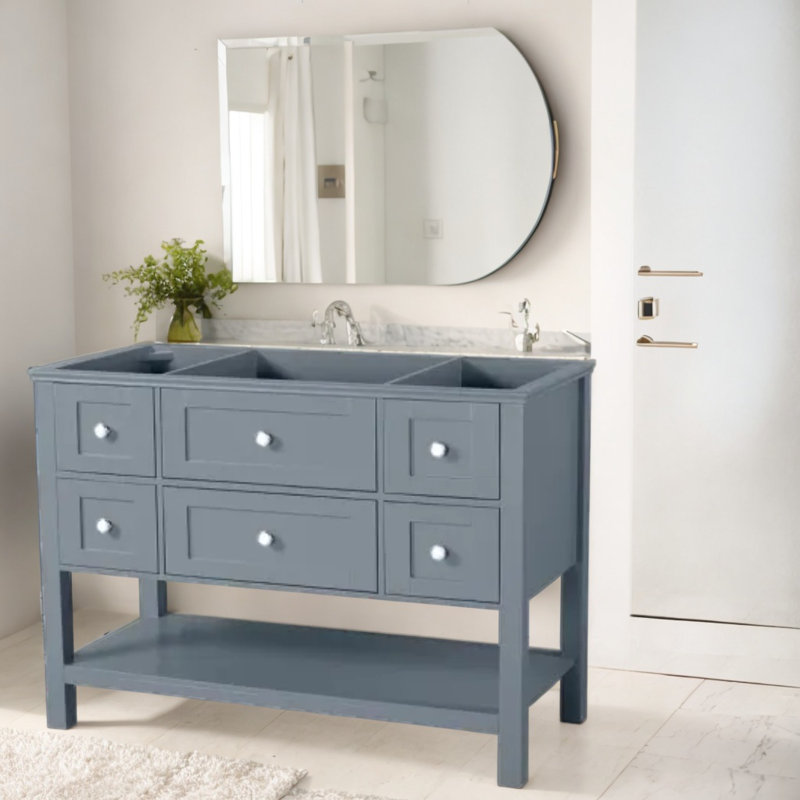 Base de meuble-lavabo simple 49 po 49 po, Gris
